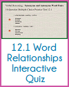 12.1 Word Relationships Interactive Quiz