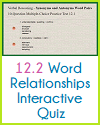 12.2 Word Relationships Interactive Quiz