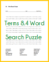 Terms 8.4 Word Search Puzzle
