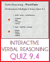 Quiz #4 - Grade 9 Interactive Verbal Reasoning