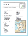 France Map Worksheet