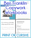 Ben Franklin Copywork Workbooks
