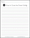 How to Cross the Street Safely Free Printable Writing Prompt
