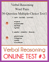 Verbal Reasoning Word Pairs Interactive Test #3