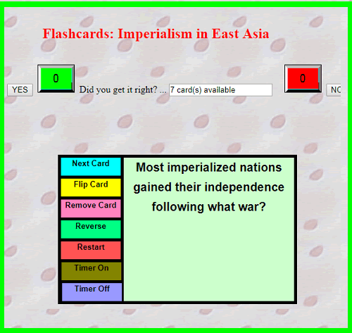 Flashcards: Imperialism in East Asia - High School World History