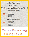 Verbal Reasoning Word Pairs Interactive Test #1