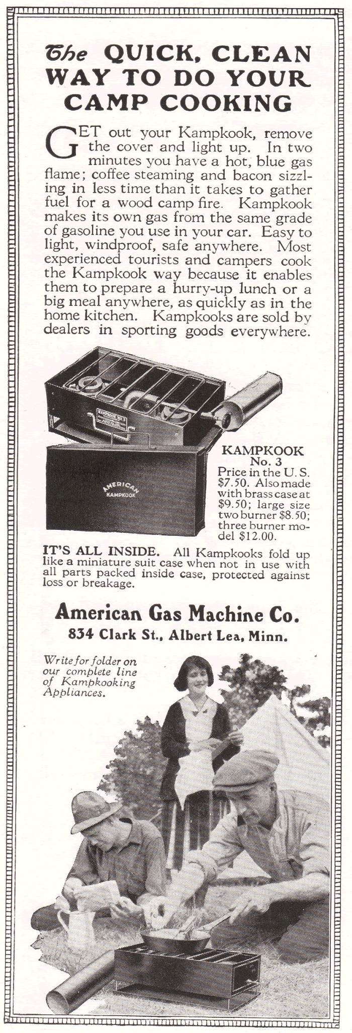 Kampkook No. 3 Antique Ad, 1922