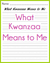 What Kwanzaa Means to Me Writing Prompt