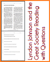 Lyndon Johnson and the Great Society Reading with Questions