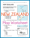 New Zealand Map Worksheet