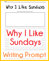 Why I Like Sundays Writing Prompt Printable