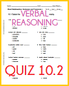 Verbal Reasoning Printable Quiz 10.2