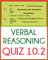 Verbal Reasoning Interactive Quiz 10.2