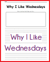 Why I Like Wednesday Writing Prompt Printable