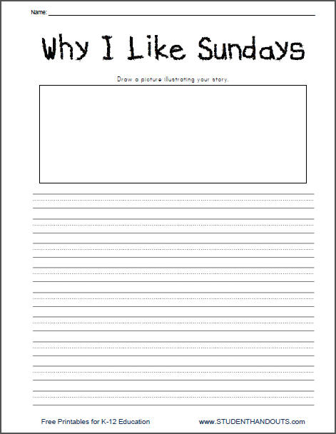 Why I Like Sundays Writing Prompt Printable