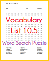Vocabulary List 10.5 Word Search Puzzle
