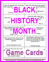 Black History Month Game Cards