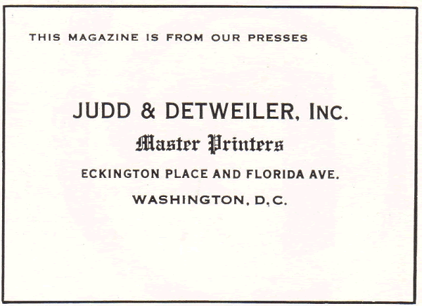 Judd and Detweiler, Inc., Master Printers