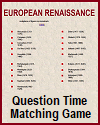 European Renaissance Question Time Matching Game