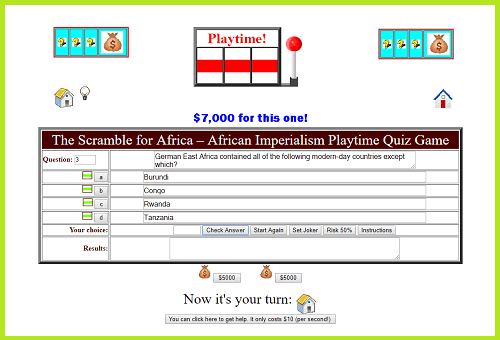 Scramble for Africa - African Imperialism Playtime Quiz Game