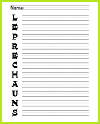 Leprechauns Acrostic Poem Worksheet