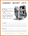 Taking Bunny Out Poem Worksheet