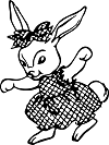 bunny in a dress and hair bow