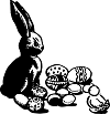 bunny with Easter eggs