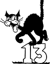 black cat unlucky number 13