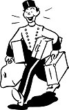 bellboy carrying luggage