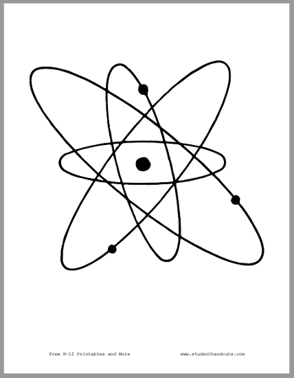 Atom Science Room Sign - Free to print (PDF file).