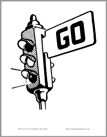 Go Signal Classroom Sign - Free to print (PDF file).