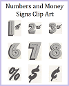 Numbers and Money Signs Clip Art Gallery