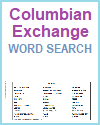 Columbian Exchange Word Search Puzzle
