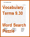 Vocabulary Terms 9.30 Word Search Puzzle