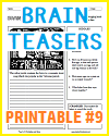 Brain Teasers Worksheet #9
