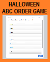 Halloween Terms ABC Order Game