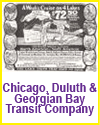 Chicago, Duluth & Georgian Bay Transit Company 1920s Advertisement
