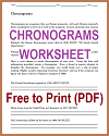 Chronograms Worksheet