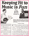 Keeping Fit to Music Is Fun Antique Ad