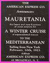 Mauretania Winter Cruise on the Mediterraean Antique Ad