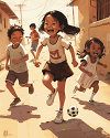 Children running