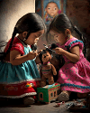 Little girls playing
