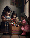 Little girls playing