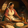 Woman making food