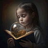 Girl with an open book