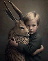 Boy with a strange animal