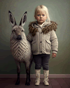 Girl with an animal