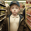 Boy in a store