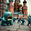 Robots attacking Moscow